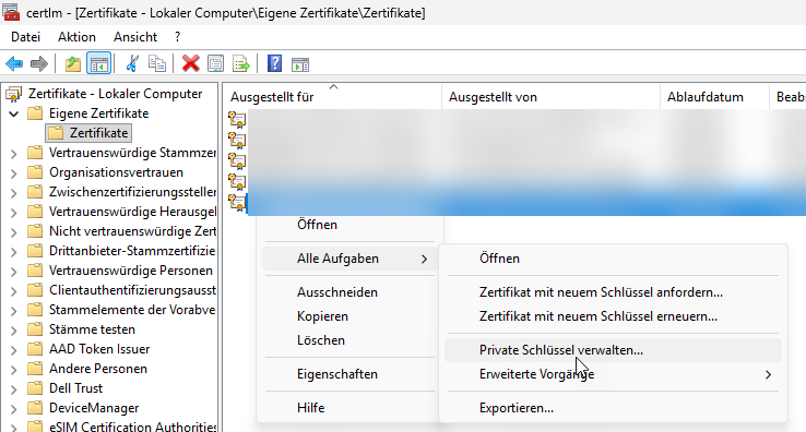 API_Installation_SSLZertifikat_Private_Schluessel