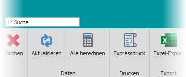 Multifunktionsleiste mit Schalter "Alle Berechnen"