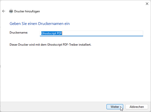 Ghostscript-Drucker-Installation-Druckername