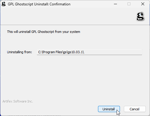 Ghostscript-Installation-PrevInst-Deinstallation