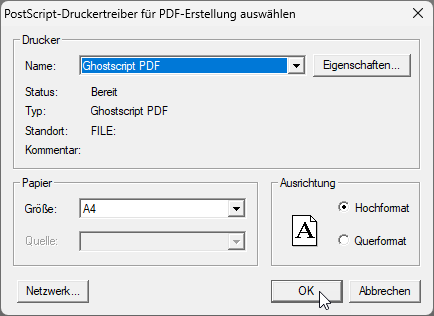 Ghostscript-PBS-Konfiguration-PostScript-Druckerwahl