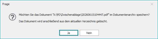 Dialog "Im Dokumentenarchiv speichern"