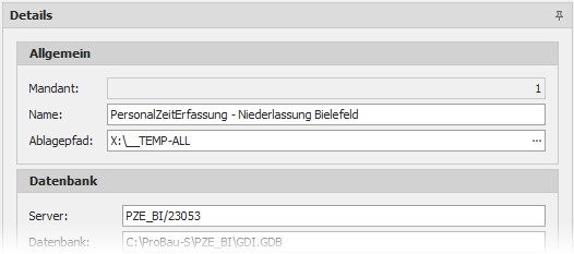 Detail mit Gruppe "Allgemein"