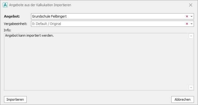 Preisspiegel generieren