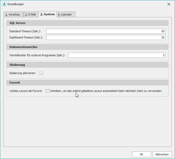 Einstellungen "AddOne"