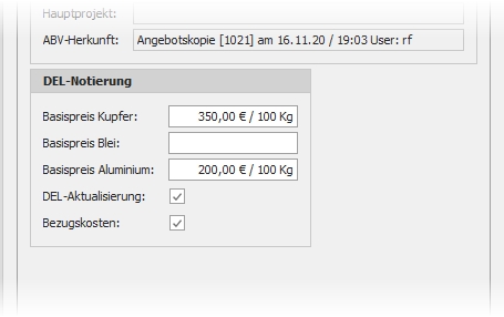 Detail mit Gruppe "DEL-Notierung"