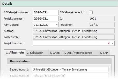 Detail "ABV-Projektliste"