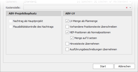 Gruppe "ABV-Projektkopfsatz"