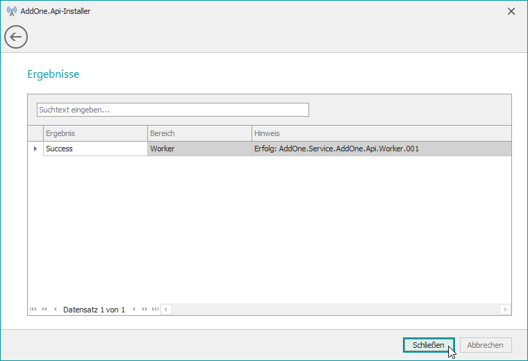 AddOne.Api_Installation_Installer_Erfolg