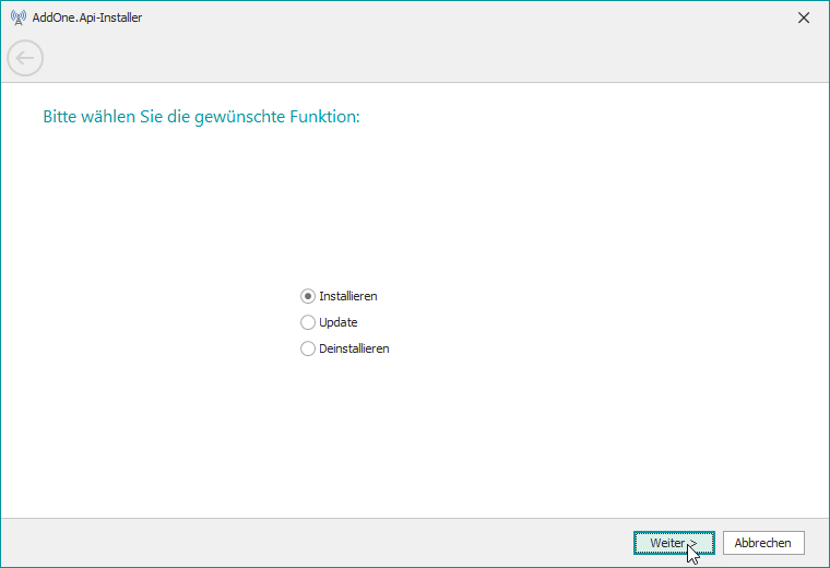 AddOne.Api_Installation_Installer_Funktion
