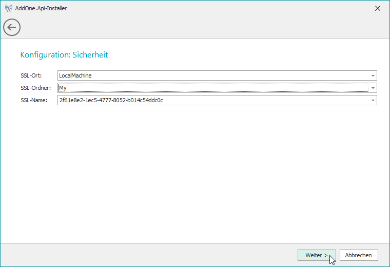 AddOne.Api_Installation_Installer_SSL