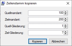 Dialog "Zeilenstamm kopieren"