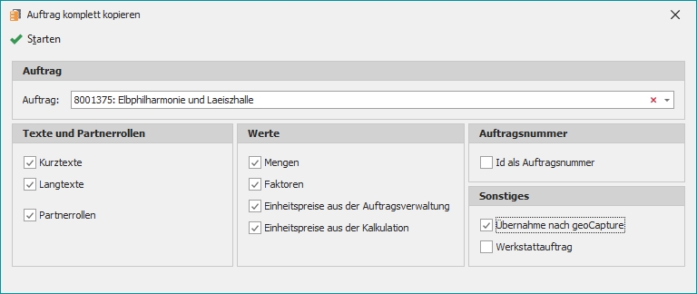Dialog "Auftrag komplett kopieren"