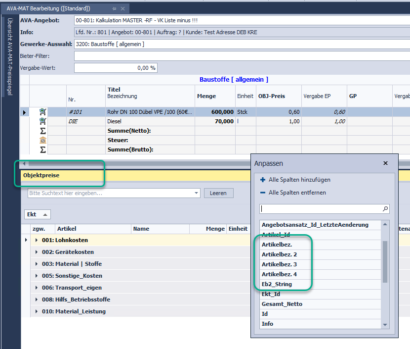 AVA-Mat_Objektpreise_Artikelspalten