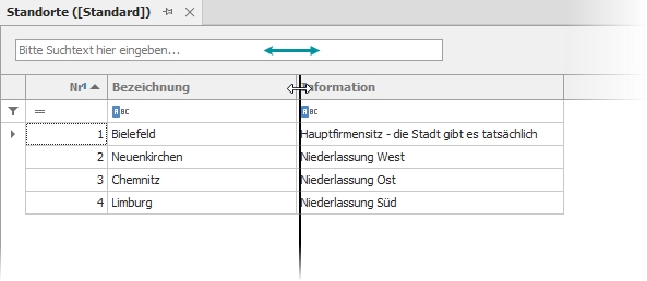 Spaltenbreite anpassen Spaltenbreite anpassen