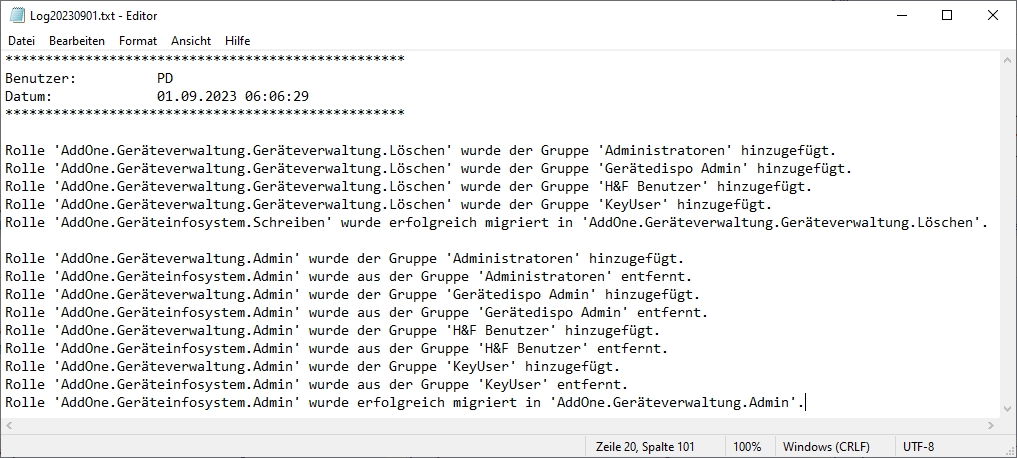 Protokoll "Rollenmigration"