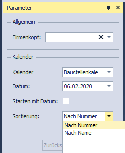 Abbildung 65: Sortierung änderbar