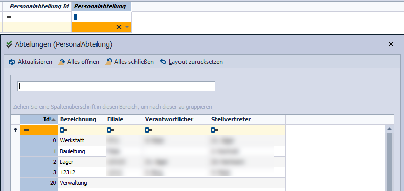 Abbildung 59: Neues Feld "Personalabteilung"