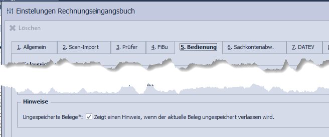 Abbildung 56: Einstellung für den neuen Hinweis Abbildung 56: Einstellung für den neuen Hinweis