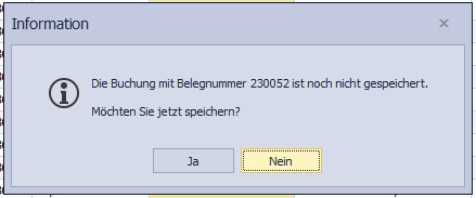 Abbildung 55: Hinweis auf ungespeicherte Änderungen Abbildung 55: Hinweis auf ungespeicherte Änderungen