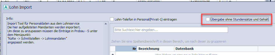 Abbildung 54: Optionale Übergabe ohne Stundensätze und Gehalt