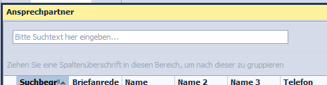 Abbildung 48: Findpanel der Ansprechpartner Abbildung 48: Findpanel der Ansprechpartner
