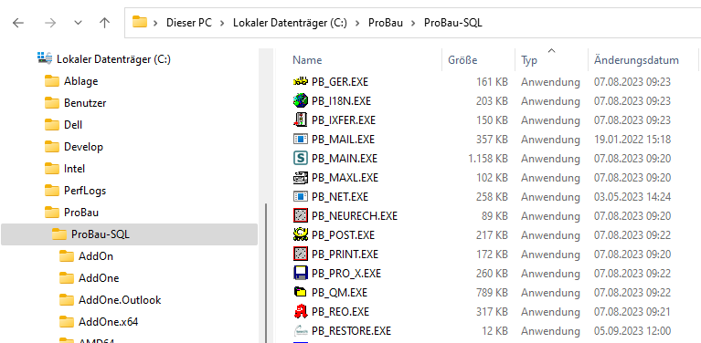 Abbildung 15: Beispielabbildung der Verzeichnisstruktur auf dem Server Abbildung 15: Beispielabbildung der Verzeichnisstruktur auf dem Server