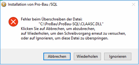 Abbildung 17: Beispiel mit der „CLAASC.DLL“, in der Praxis können auch andere Dateien angezeigt werden