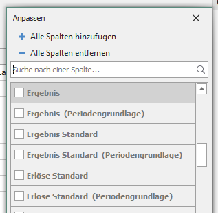 Abbildung 43: Spaltenpaare sind besser unterscheidbar