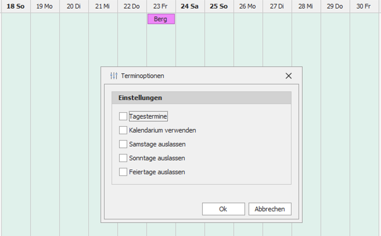 Maske für das optionale Aufteilen