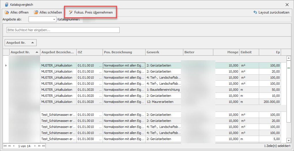 Werkzeug Preisübernahme Werkzeug Preisübernahme