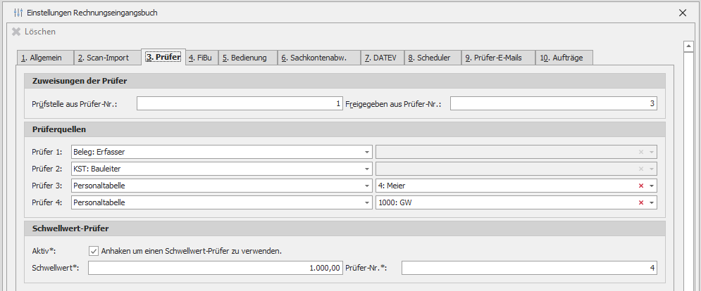 Optionen für den "Schwellwert-Prüfer" Optionen für den "Schwellwert-Prüfer"