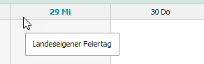 Landeseigener Feiertag in grün Landeseigener Feiertag in grün
