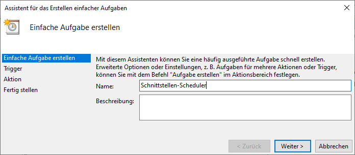 Name der Aufgabe Name der Aufgabe