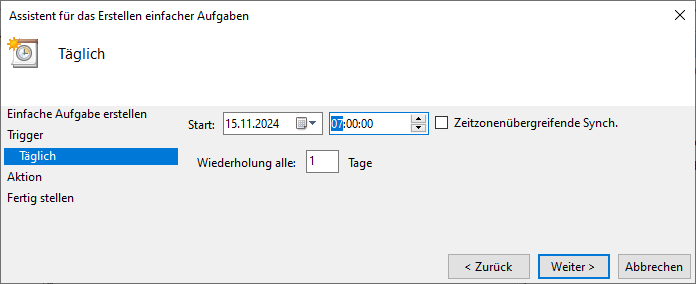 Detaillierte Angabe einer bestimmten Uhrzeit Detaillierte Angabe einer bestimmten Uhrzeit