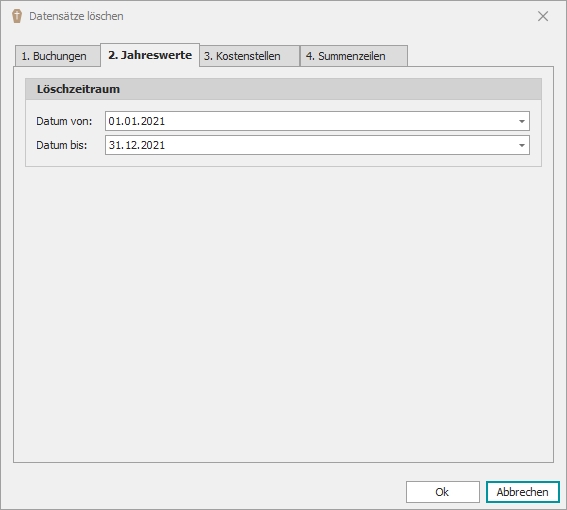 Werkzeug "Jahreswerte löschen"