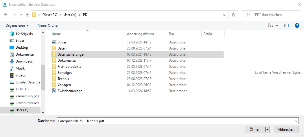 Dialog "Datei auswählen"