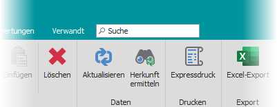 Multifunktionsleiste "Allgemein"