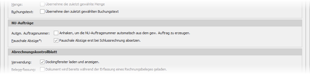 Einstellung "5. Bedienung" mit Gruppe "NU-Aufträge"