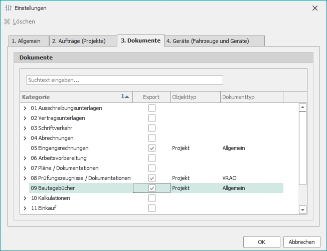 Reiter "3. Dokumente" Reiter "3. Dokumente"
