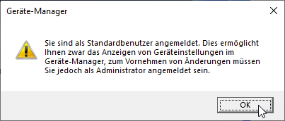 Personalzeiterfassung_Update_Vorbereitung_Geräte-Manager_Standardbenutzer_Meldung