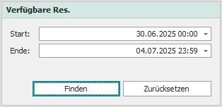 Dockingfenster "Verfügbare Ressourcen"