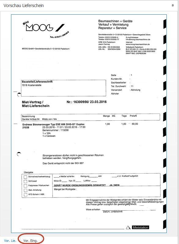 Abb. 19 - Vorschau zugeordnete Eingangsrechnung Abb. 19 - Vorschau zugeordnete Eingangsrechnung