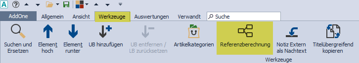Kalk-Edit Referenzberechnung