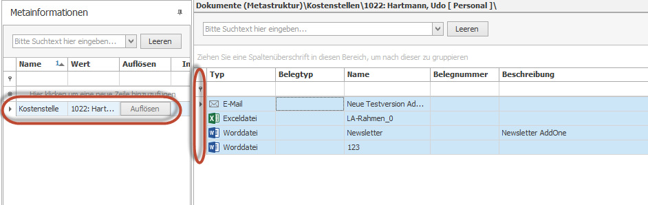 49 - Gemeinsame Metadaten von mehreren Dokumenten