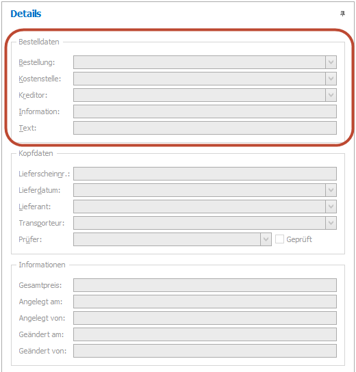 Abb. 21 - Bestelldaten Abb. 21 - Bestelldaten