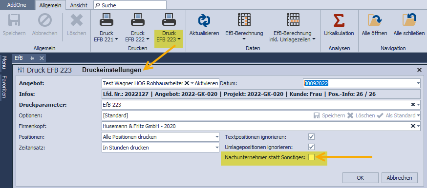 EFB223 NU statt Sonstiges