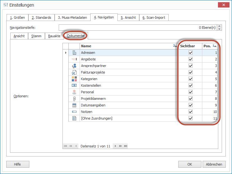 Abb. 20 - Navigation - Dokumente