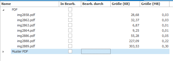 Abb. 6 - Belegliste Scan-Import Abb. 6 - Belegliste Scan-Import