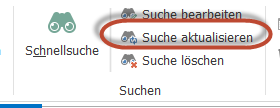 Abb. 37 - Schnellsuche aktualisieren Abb. 37 - Schnellsuche aktualisieren
